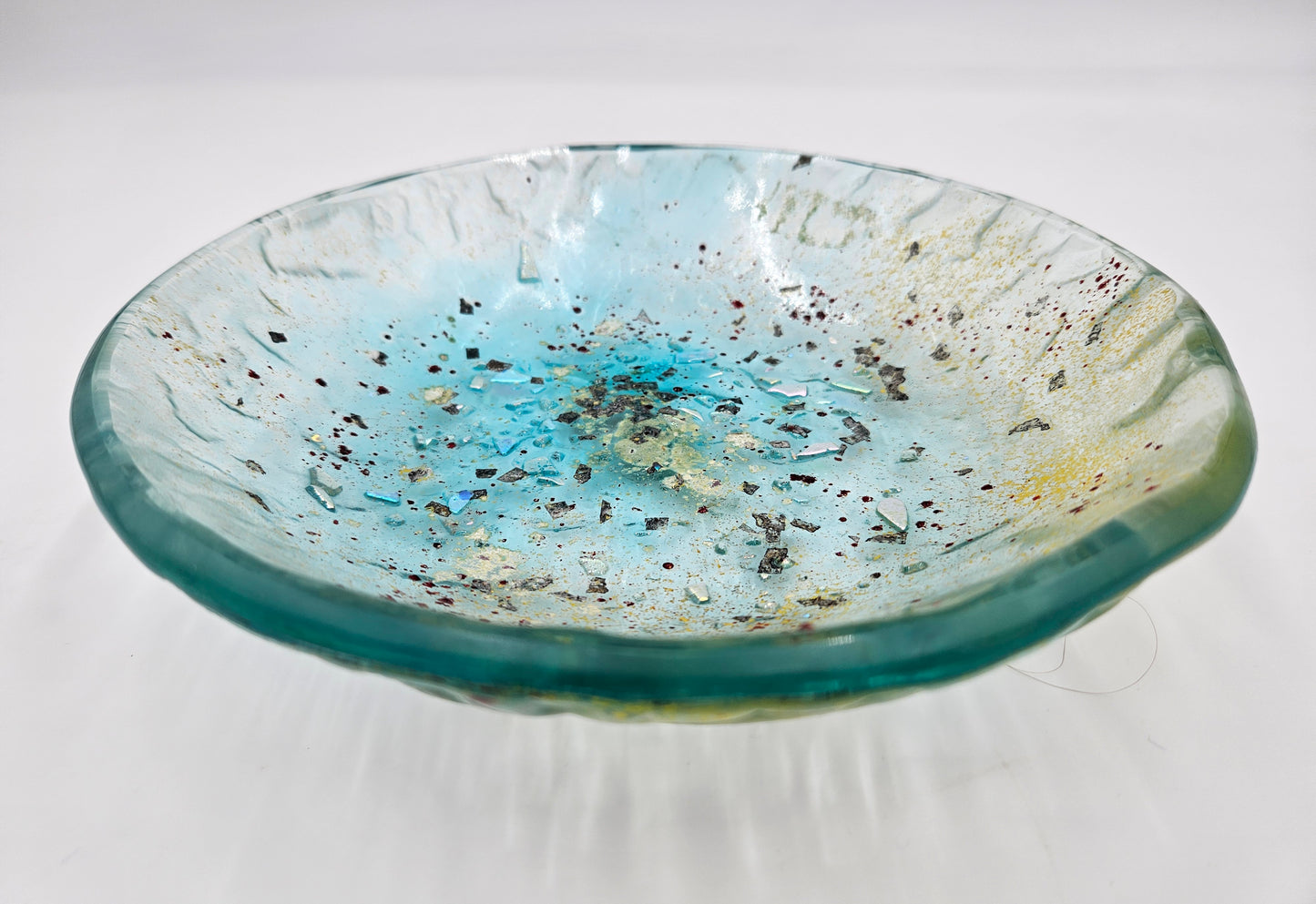 Art Glass Bowl Candy Serving Centerpiece Blown Hand Made