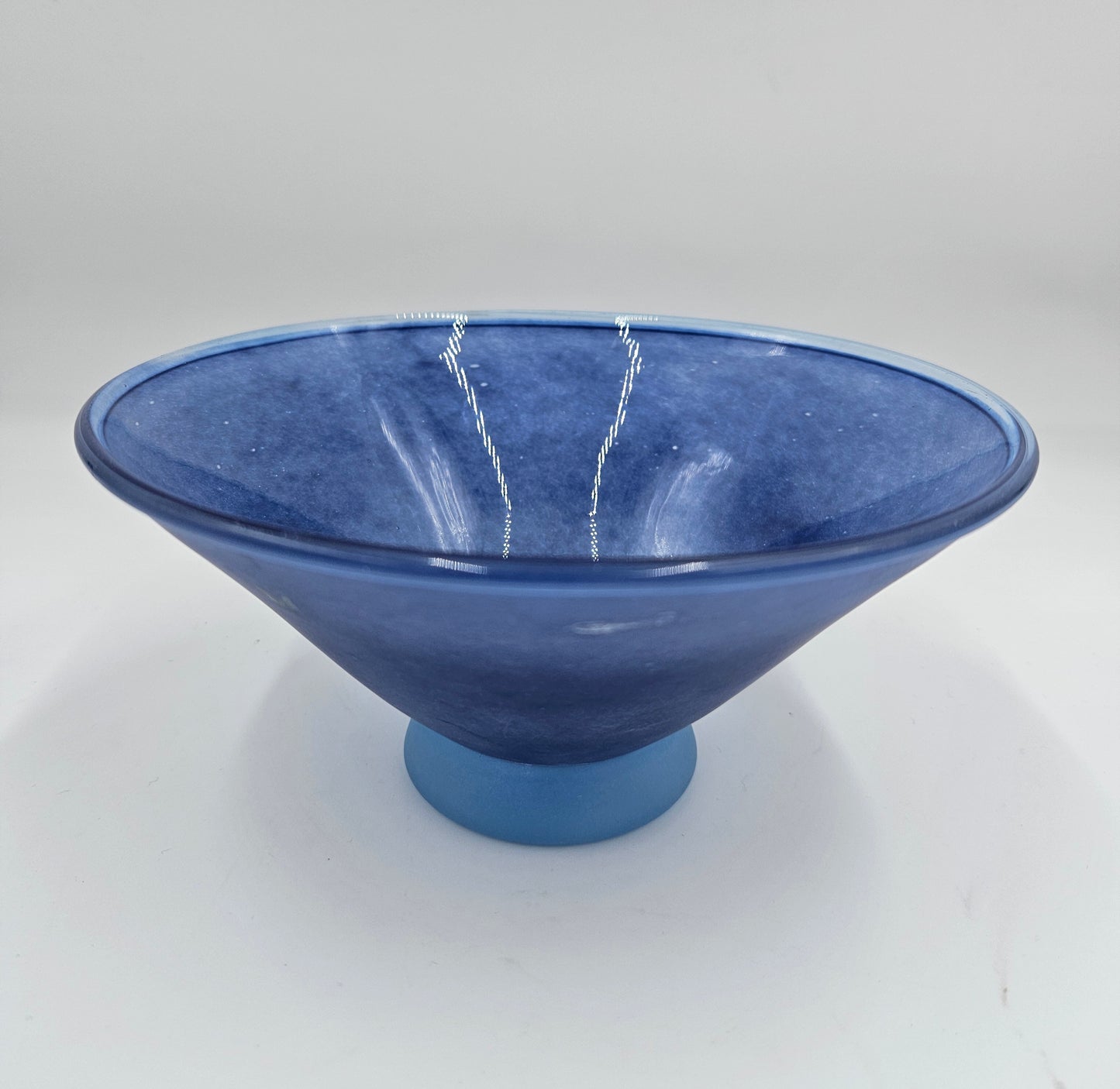 Costa Boda Blown Signed Art Glass Bowl Made In Sweden