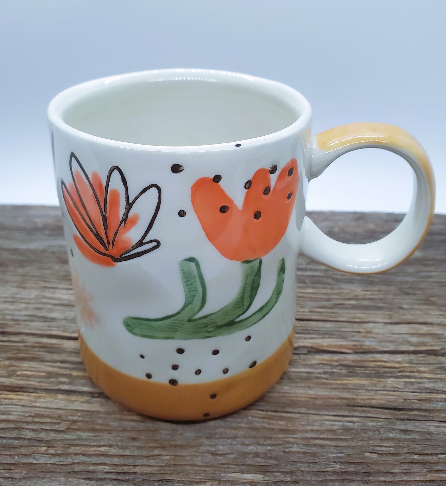 Vintage Mug Coffee Desert in Bloom Flowers Cacti Cactus Southwestern
