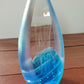 Vintage 1988 Brian Maytum Studio Art Glass Paperweight With An Iridescent Finish And Controlled Bubbles Signed Dated