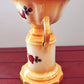 Vintage Czechoslovakia Lusterware Pottery Vase Two Handles Fruit Motif Art Deco