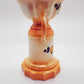 Vintage Czechoslovakia Lusterware Pottery Vase Two Handles Fruit Motif Art Deco