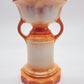 Vintage Czechoslovakia Lusterware Pottery Vase Two Handles Fruit Motif Art Deco