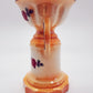 Vintage Czechoslovakia Lusterware Pottery Vase Two Handles Fruit Motif Art Deco