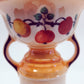 Vintage Czechoslovakia Lusterware Pottery Vase Two Handles Fruit Motif Art Deco