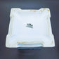 Vintage Victoria China Czechoslovakia Pearl Luster White and Green Canister