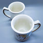 1970's USA Pottery Mugs Floral Design Vintage Set of Two