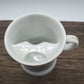 Vintage Winter Scene Mug Moustashe Protector Coffee Mug Gold Design