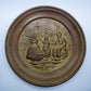 Antique Vintage Brass Wall Plate Dutch Windmills Made In England