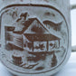 Onion River Pottery Vermont Coffee Mug Cabin Scene Stoneware