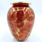 Studio Art Pottery Vase Signed Gold Drip Glaze