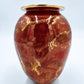 Studio Art Pottery Vase Signed Gold Drip Glaze