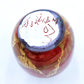 Studio Art Pottery Vase Signed Gold Drip Glaze
