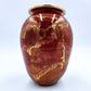 Studio Art Pottery Vase Signed Gold Drip Glaze